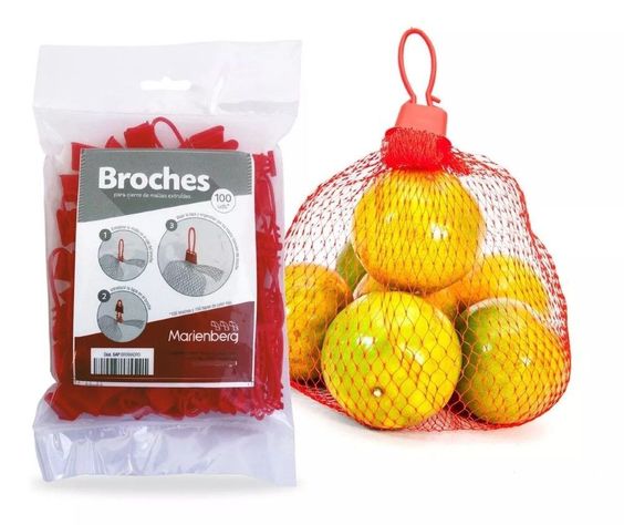 500 Broches + 2.000 Malla rojas para envasar 1 kg-0