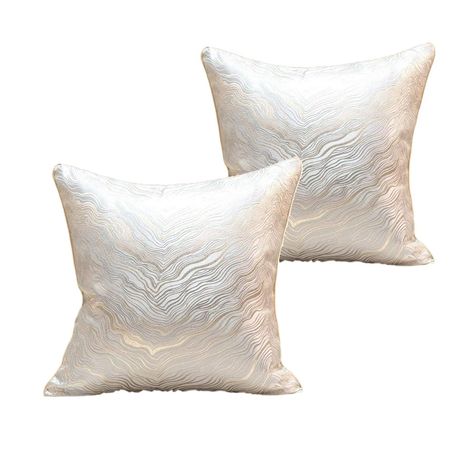 2 Fundas para Cojín Satinada Diseño Dorado 45x45 cms-0