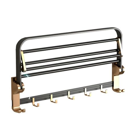 Toallero Plegable Acero Smarthome Dorado Negro-1