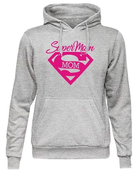 Polerón Con Capucha Unisex Mamá Super Mom-0
