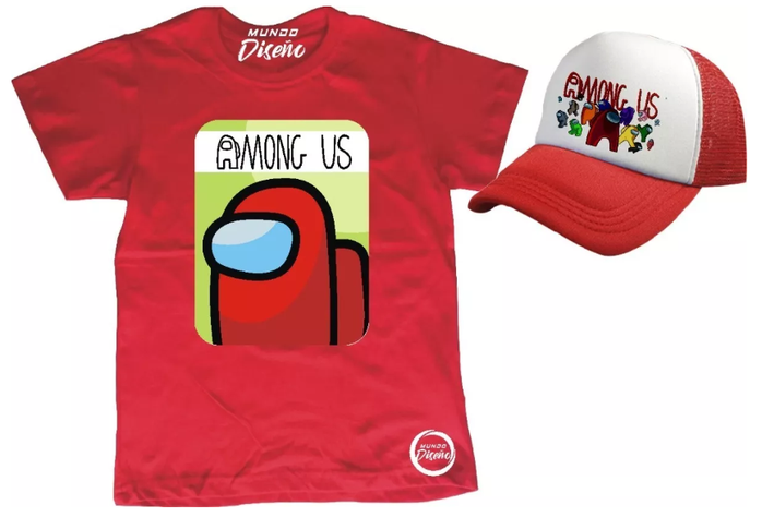 Polera De Niño Among Us Transfer + Jockey-0