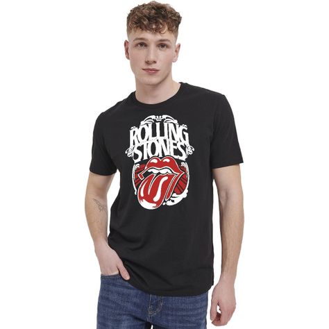 Polera De Hombre Manga Corta Rolling Stones Super Clasico-0