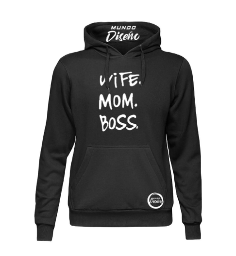 Polerón De Mujer Unisex Con Capucha Esposa Mama Y Jefa-1