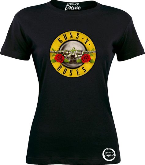 Polera De Mujer Manga Corta Guns N Roses Clasico-1