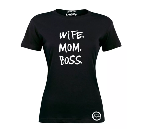 Polera De Mujer Manga Corta Esposa Mama Y Jefa-1