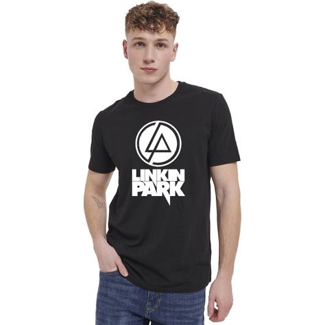 Polera De Hombre Manga Corta Linkin Park Clásico-0