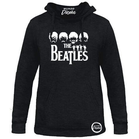 Poleron Con Capucha Unisex The Beatles Silueta-0