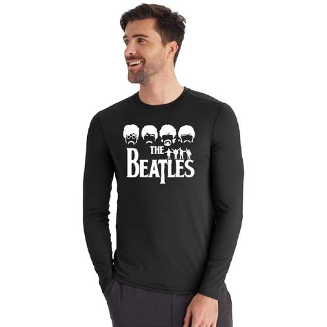 Polera Manga Larga De Hombre The Beatles Silueta-0
