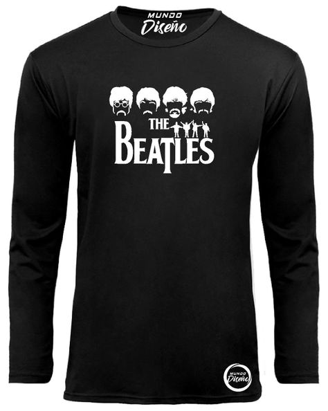 Polera Manga Larga De Hombre The Beatles Silueta-1