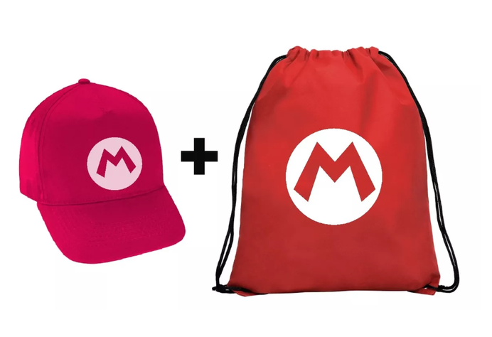 Pack de Jockey + Mochila Poliéster Mario Clásico -0