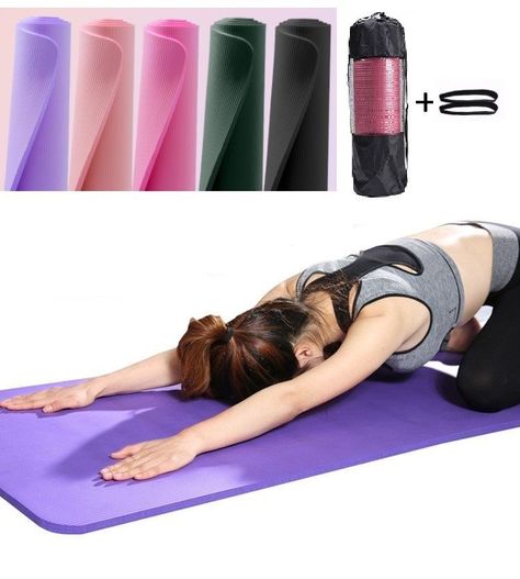 Colchoneta Yoga Mat Pilates 10mm + Correa + Bolso Transporte Negro-1