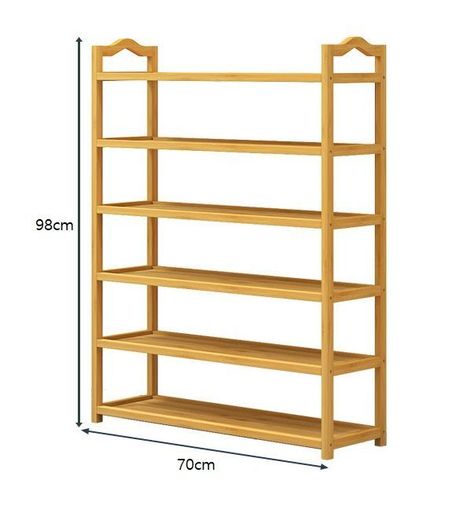 Zapatero Armable De Madera 6 Pisos 70cm X 98cm 10468-2