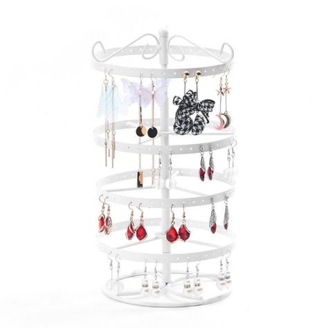 Exhibidor Giratorio De Aros Metálico Mostrador 15.5cm X 32cm-0