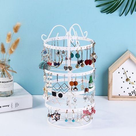 Exhibidor Giratorio De Aros Metálico Mostrador 15.5cm X 32cm-1