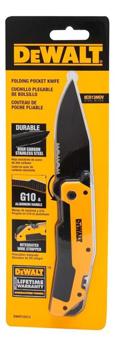 Cuchillo De Bolsillo Plegable Dewalt Dwht10313-1