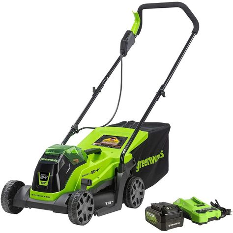 Cortacésped Inal. 13" Greenworks 24V + Carg y Bat 4.0 AH - 2534402-0