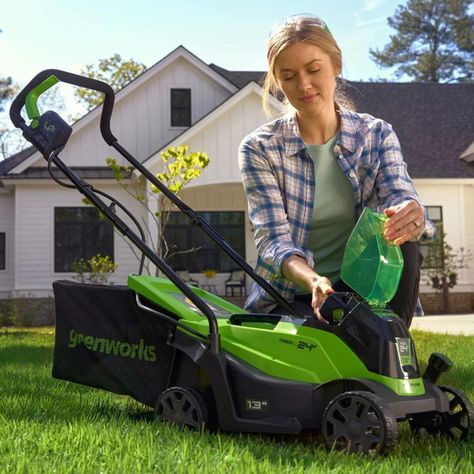 Cortacésped Inal. 13" Greenworks 24V + Carg y Bat 4.0 AH - 2534402-3