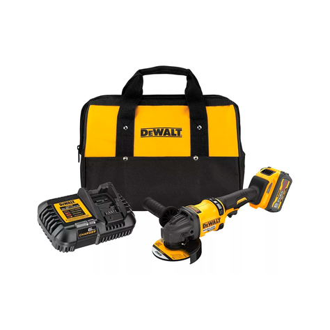 Esmeril Angular Inalámbrico Dewalt Dcg418t1 4 1/2 60v + 1 Batería 6ah y Cargador-0
