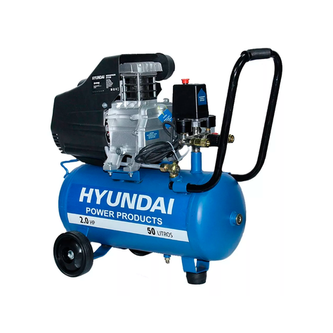 Compresor 50 Lts - 2HP Hyundai 82HYXY50D-1