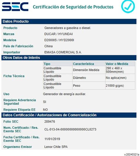 Generador Inverter Digital Hyundai 82HYD2000I - 2.000 Watts-5