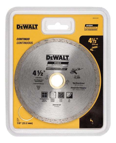 Disco Diamantado Continuo 4 1/2 Dewalt Dw47451hp-1