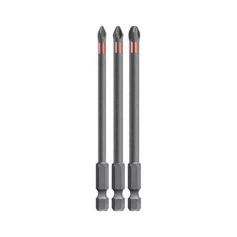 Set 3 Puntas Phillips Torsion 100mm Kwb 123040-1