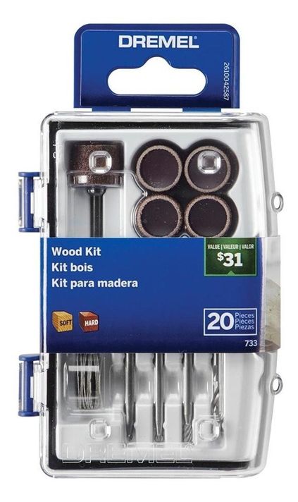 Micro Kit Dremel 20 Accesorios Para Madera - 733-0