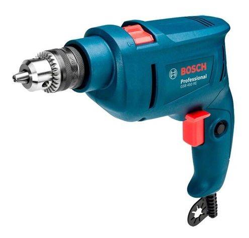 Taladro Percutor Bosch Gsb 450 Re Professional + 3 Brocas-3