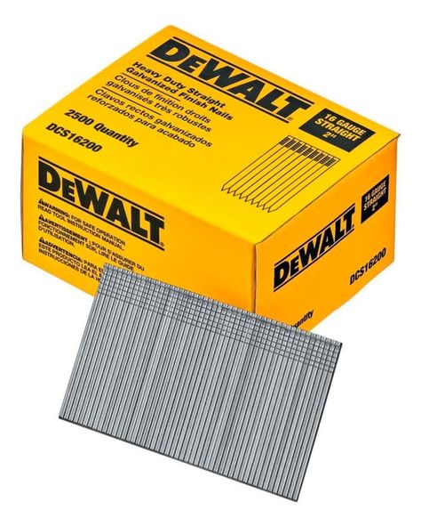 Clavo De Acabado Dewalt 16ga 2 2500un Dcs16200-0