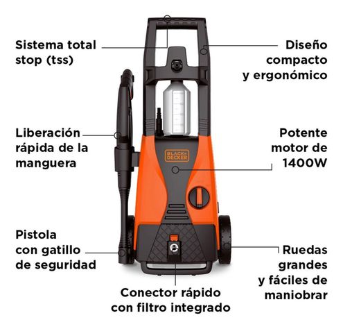 Hidrolavadora Alta Presión Black+decker Pw1450tdl-b2c-1