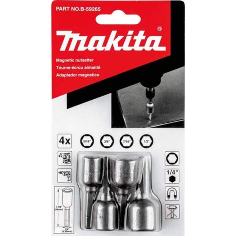 Set Adaptadores Magneticos 4 Pzs Makita B-59265-0