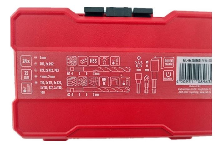 Puntas Y Brocas P/ Atornillar Taladrar 39 Piezas Kwb 108963-1