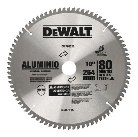 Disco Aluminio 10 - 80 Dientes Dewalt Dwa03210-0