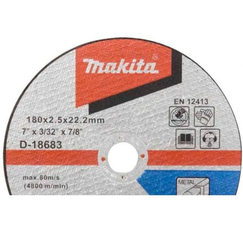 Pack 10 Discos de corte Metal 7" Makita D-18683-2