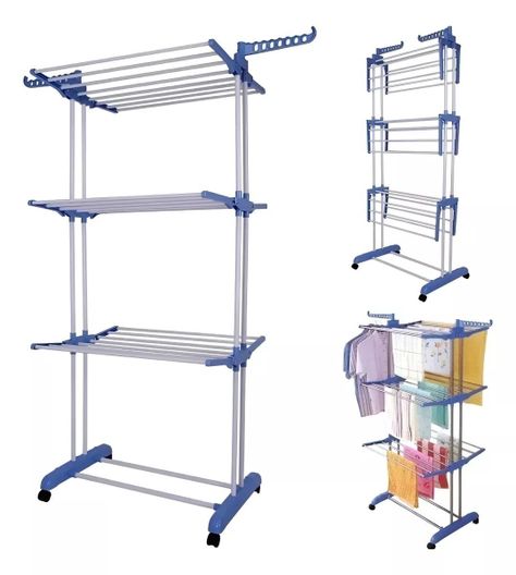 TENDEDERO DE ROPA DE 3 NIVELES PLEGABLE-3