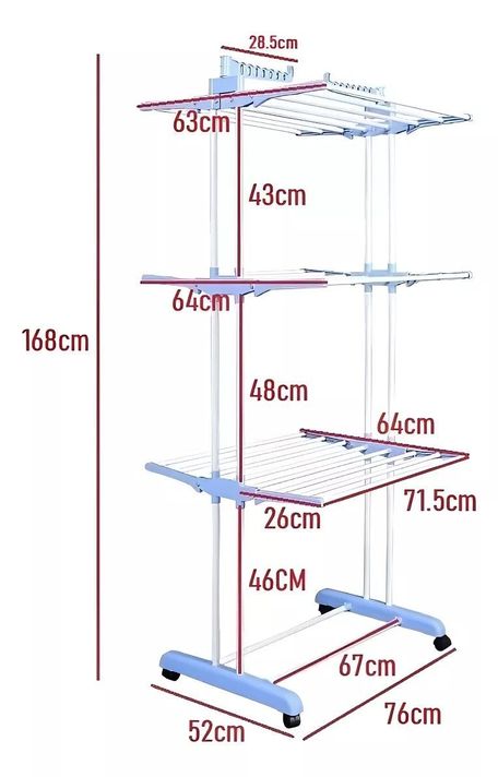 TENDEDERO DE ROPA DE 3 NIVELES PLEGABLE-4