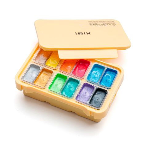 Set de gouache metalizada himi 12 colores 12ml-0