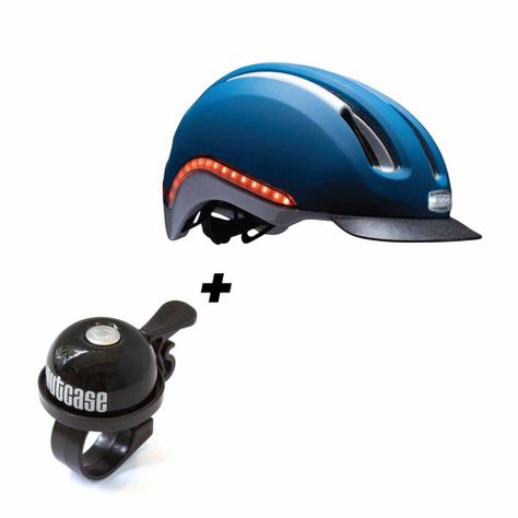 Casco Vio Navy Mips Matte Light + Campanilla-0