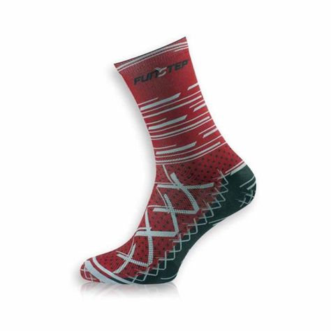 Calcetines Funstep Ciclismo Rojo/gris Medios Xl (44-47)-0