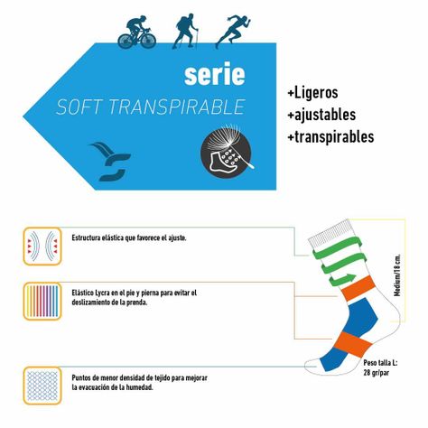 Calcetines Funstep Ciclismo Rojo/gris Medios Xl (44-47)-1