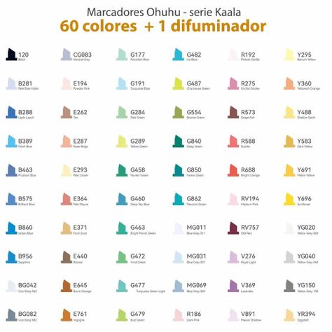 Ohuhu 60 Marcadores Alcohol +1 Blender Fina&biselada paisaje-4
