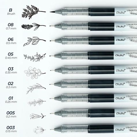 OHUHU KOHALA  SET DE 9 TIRALINEAS DE TINTA CONTINUA-1