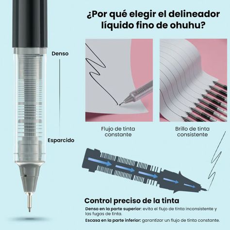 OHUHU KOHALA  SET DE 9 TIRALINEAS DE TINTA CONTINUA-3