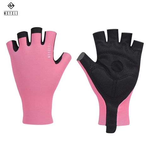 Guante Para Bicicleta Corto Mcycle Rosado-0