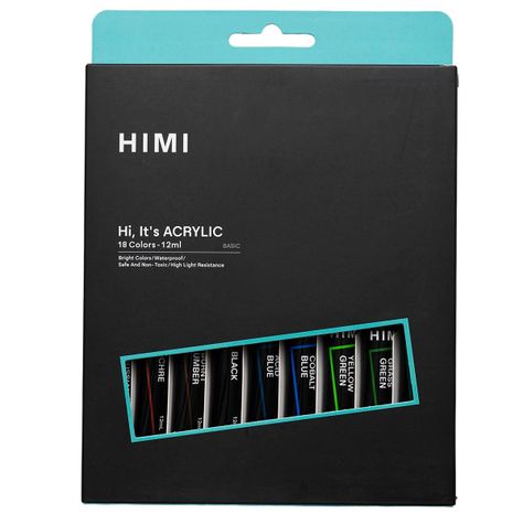 Tubos de pintura acrílica himi, 12ml/18colores-0