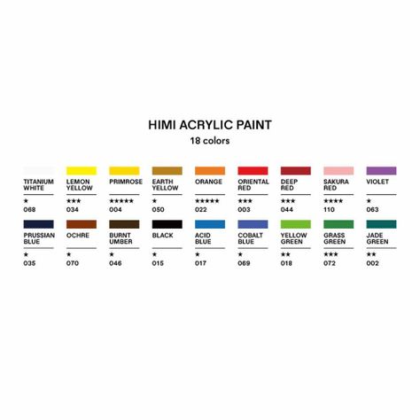 Tubos de pintura acrílica himi, 12ml/18colores-4