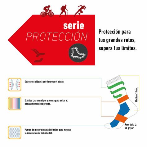 Calcetines Funstep Ciclismo Azul Claro/azul Oscuro Xl  44-47-3