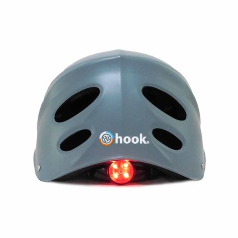 Casco Street Hook Con Luz Gris-2