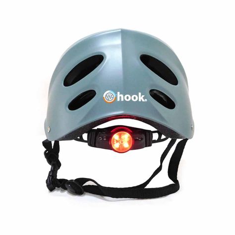 Casco Street Hook Con Luz Gris-4