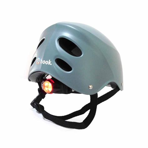 Casco Street Hook Con Luz Gris-5